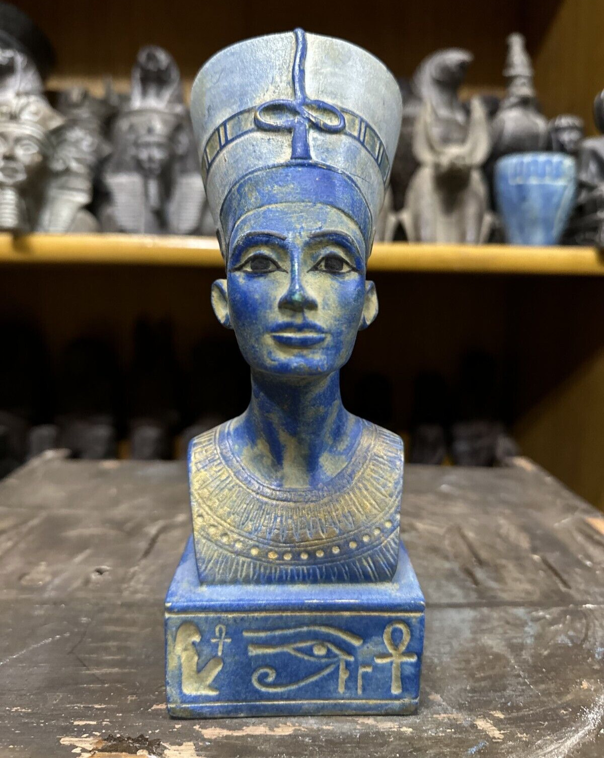 RARE ANCIENT EGYPTIAN ANTIQUITIES Statue Head Of Queen Nefertiti Pharaonic BC