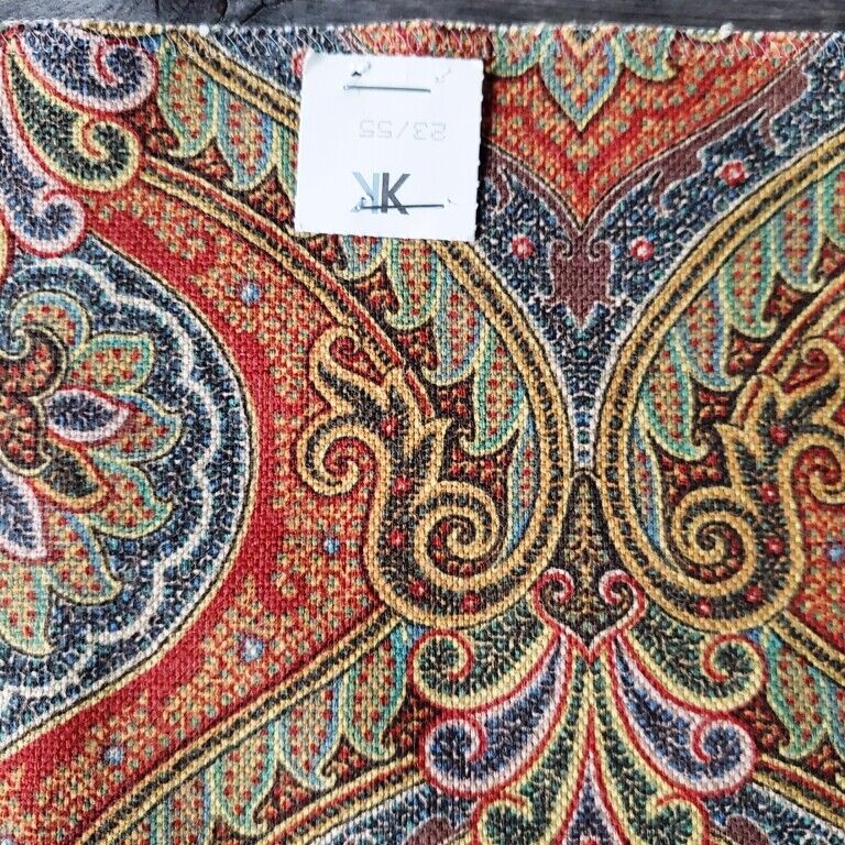 Vintage Kravet Paisley Upholstery Fabric Autumnal Colors - 54\
