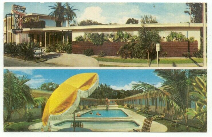 St. Petersburg FL Cavalier Motel Vintage Postcard - Florida