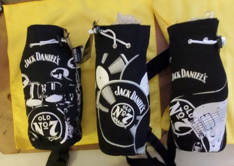 Set Of 3 Jack Daniels Old No.7 Brand 1.75L Sling Sack Cinch Bag Limited Edition