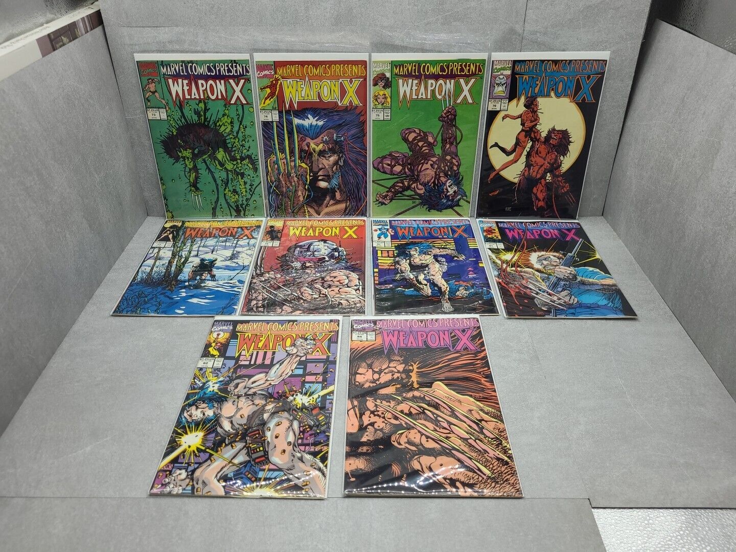 1991 Marvel Comics Presents Weapon X Lot #73-77 79-84 Preowned Board And Bagged 