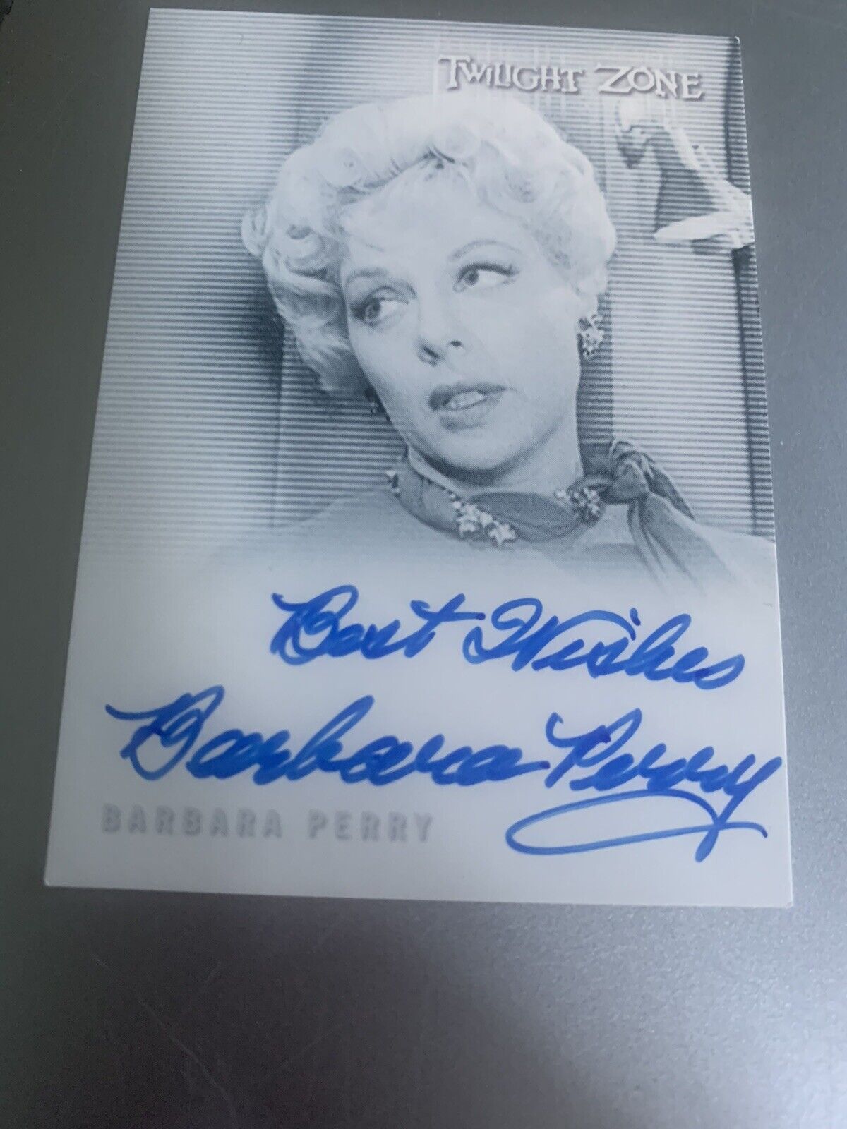 Barbara Perry 2009 Rittenhouse Twilight Zone Blonde Woman A-121 Autograph Card