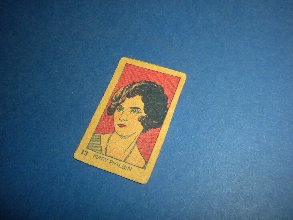 MARY PHILBIN #13 - STRIP CARD - W SERIES? - 1920\'s MOVIE ACTRESS