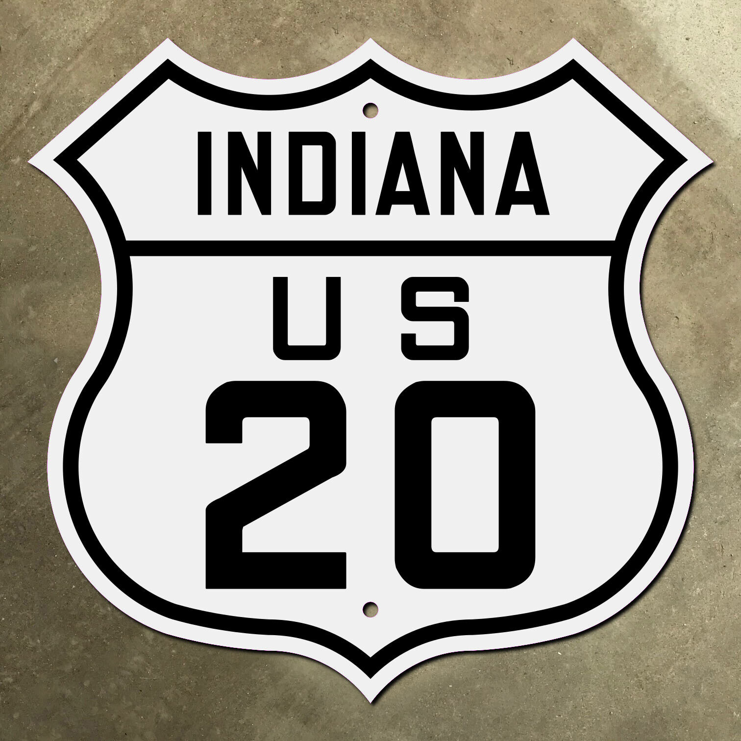 Indiana US route 20 highway marker road sign shield South Bend