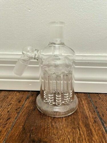 18MM CLEAR GLASS WATER PIPE ASH CATCHER CLEAR 11 ARM TREE PERC 45DEGREE