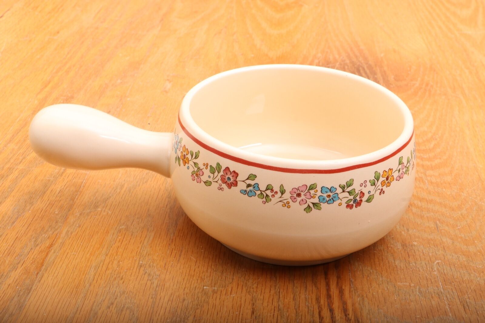 Avon Flower Pattern Soup Bowl Crock
