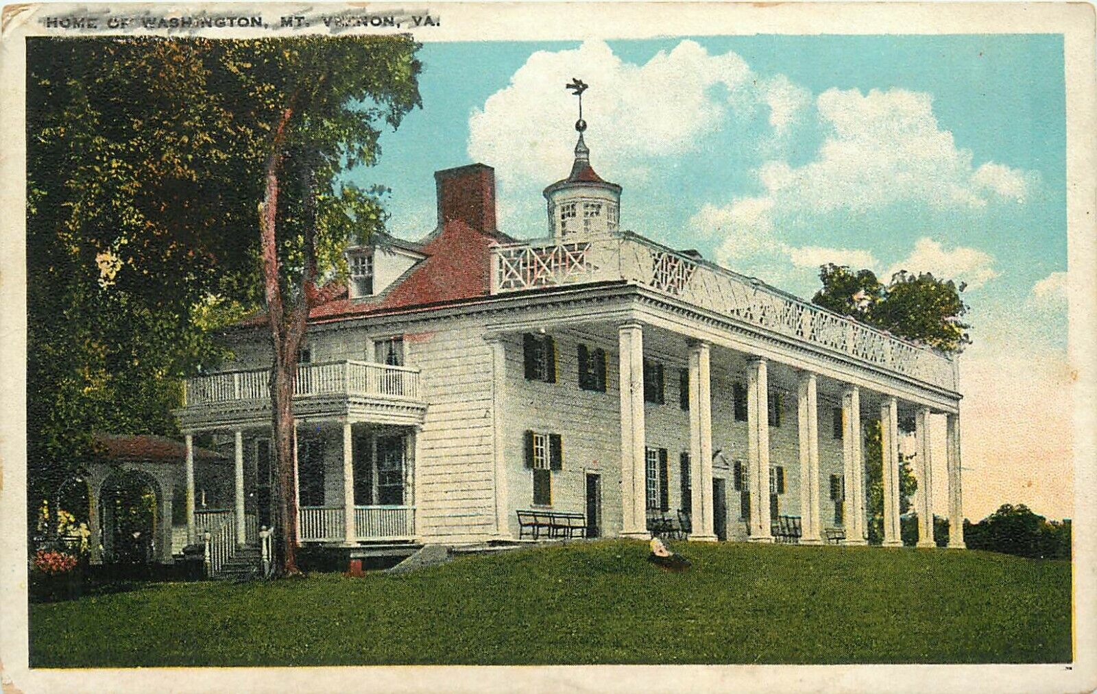 Mount Vernon Virginia VA Washingtons Home Postcard