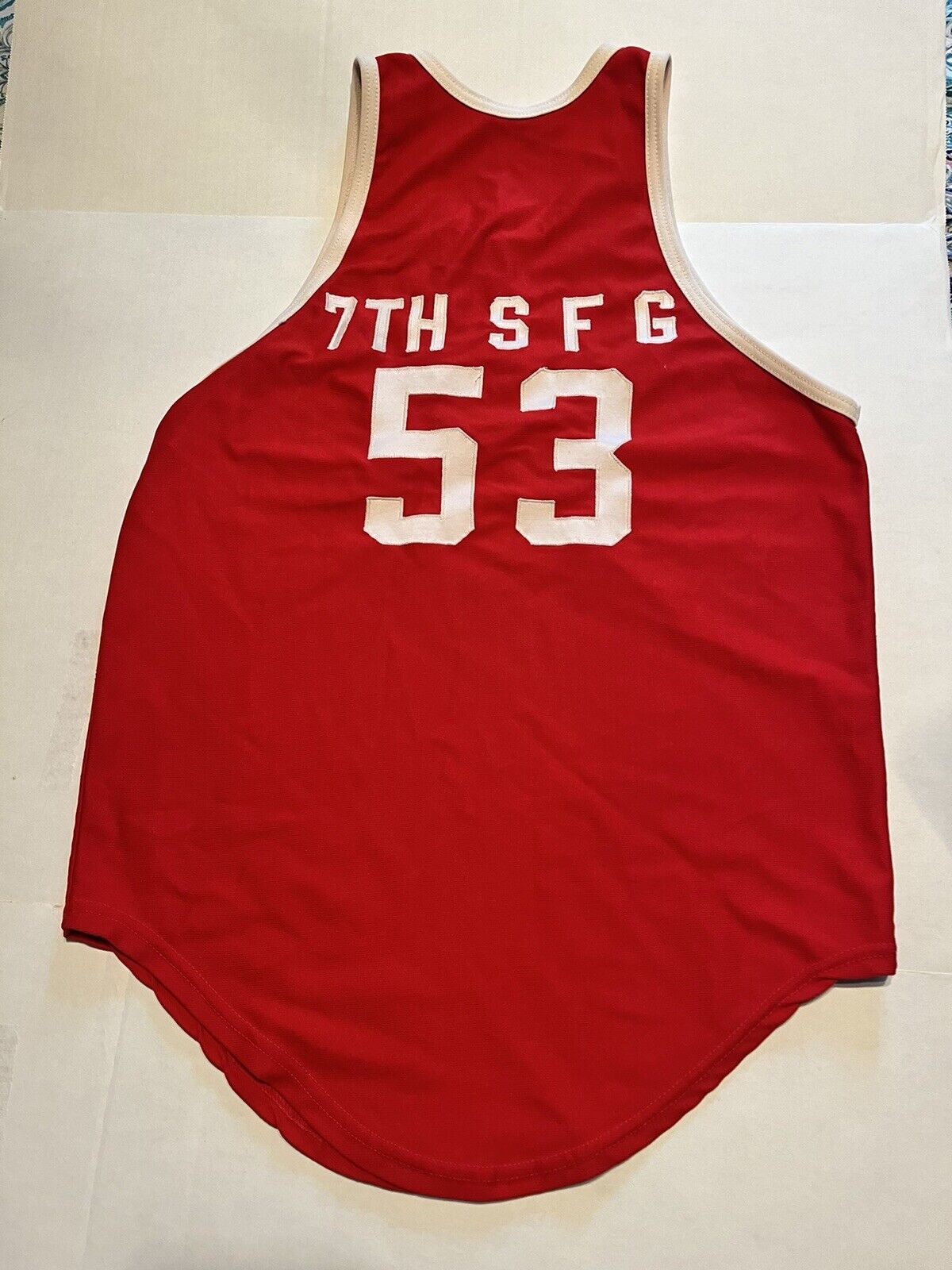 Rare 7th Special Forces Group Basketball Jersey 1960’s Sport Memory Bobby Knight