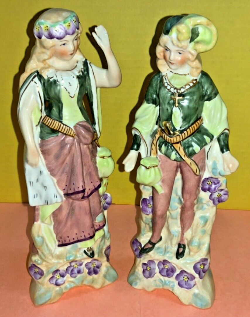 Vintage Coventry Porcelain Couple Figurines - 5021B & 5020B - AS IS - USA