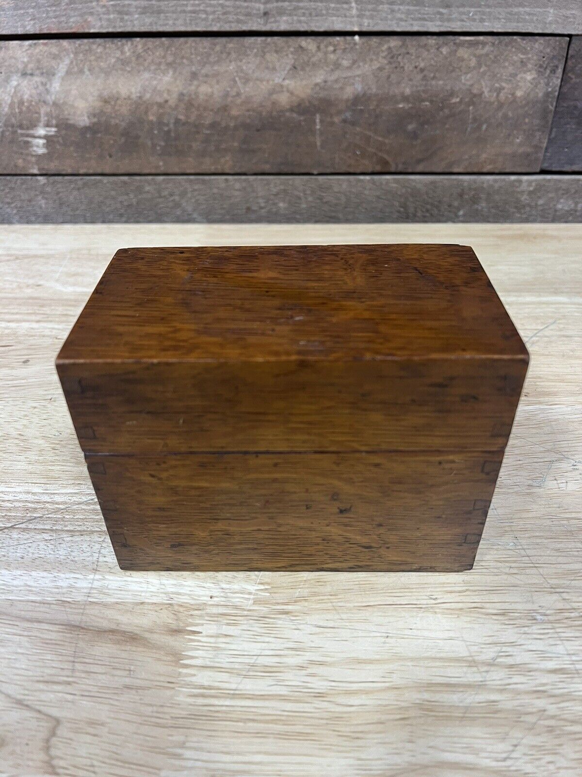 Vintage Small Wooden Jewelry Trinket Box