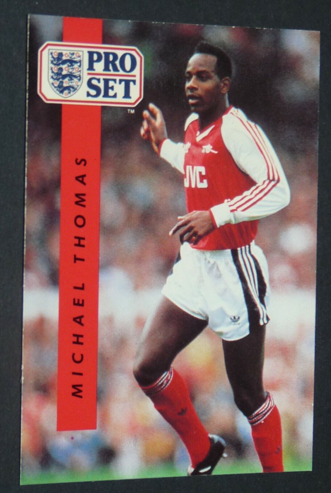#7 MICHAEL THOMAS ARSENAL GUNNERS FOOTBALL CARD PRO SET 1 DIVISION 1990-1991