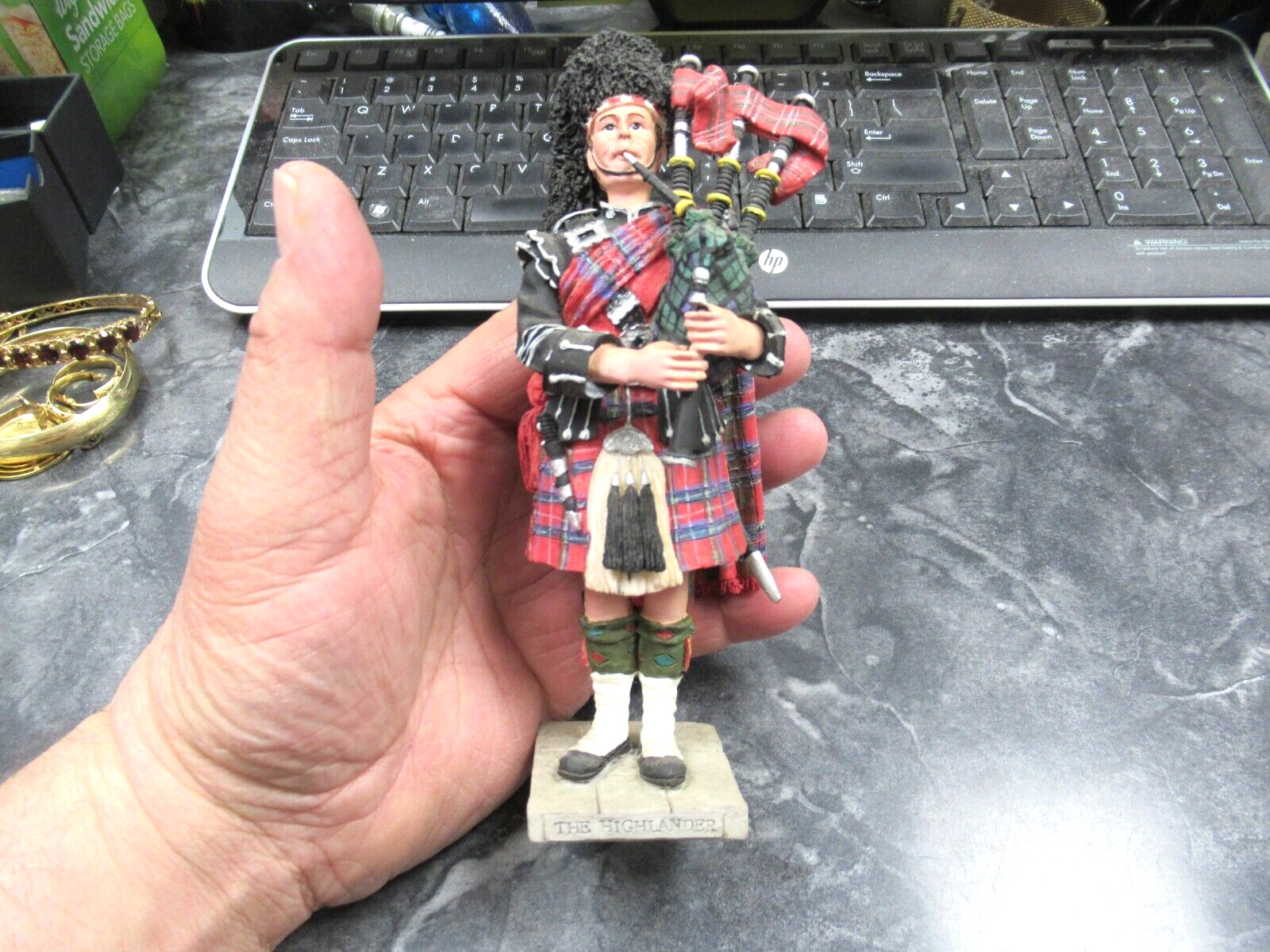 Signed Sculptures All Handmade UK Scottish The Highlander Figurine