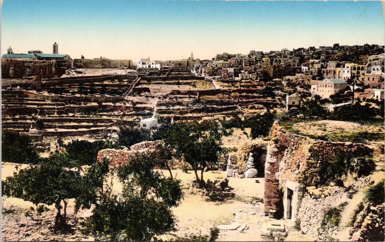 C.1910s Judaica Bethlehem General View Skyline Unused Israel Postcard 450