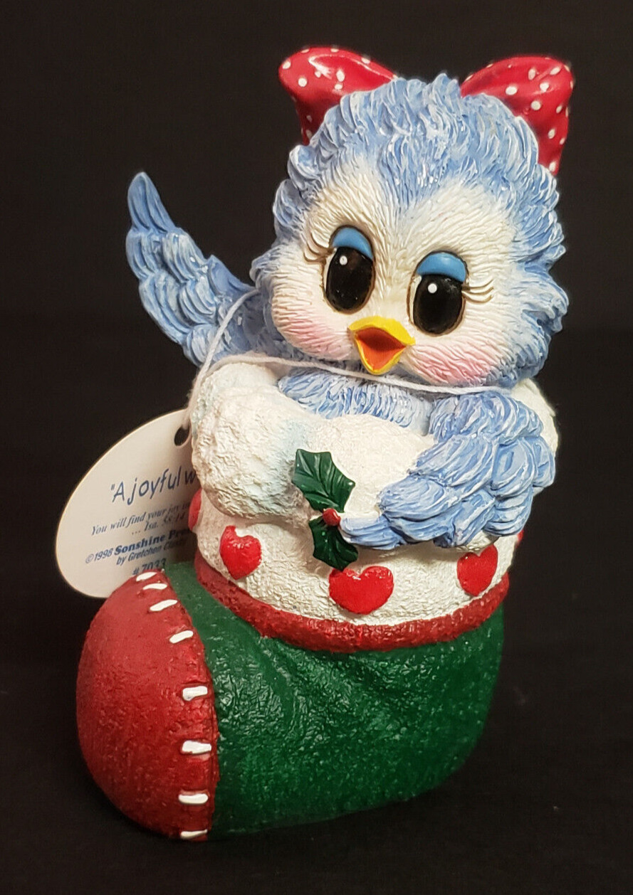 1998 Sonshine Promises A Joyful Wish Christmas Bluebird In Stocking