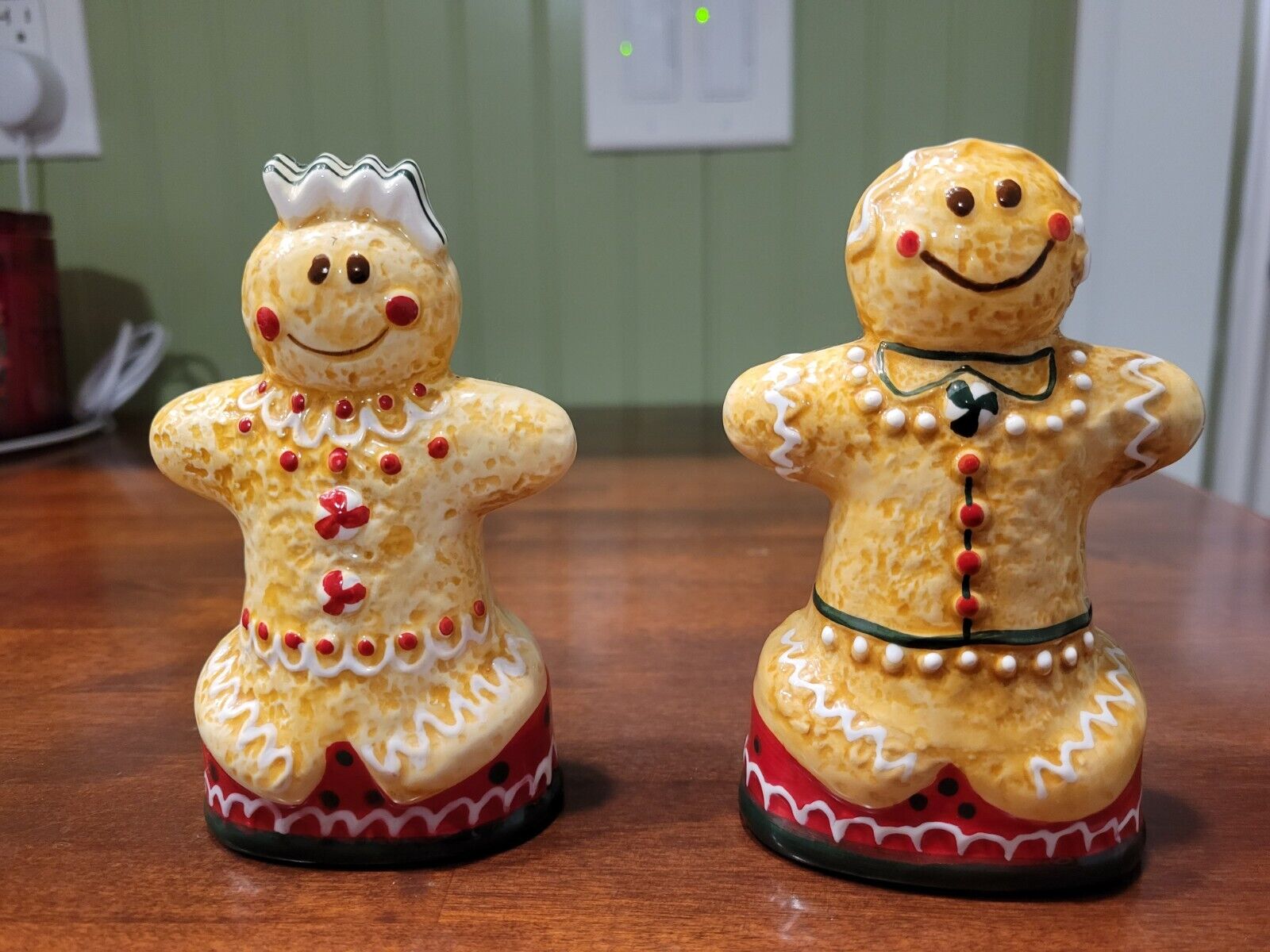 Lang Holiday Harlequinn Gingerbread Girl/Boy Salt and Pepper Shakers