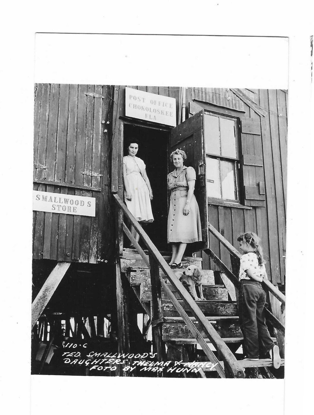 Vintage RPPC  Smallwood's Store Chokoloskee FL Daughters Thelma Nancy Postcard