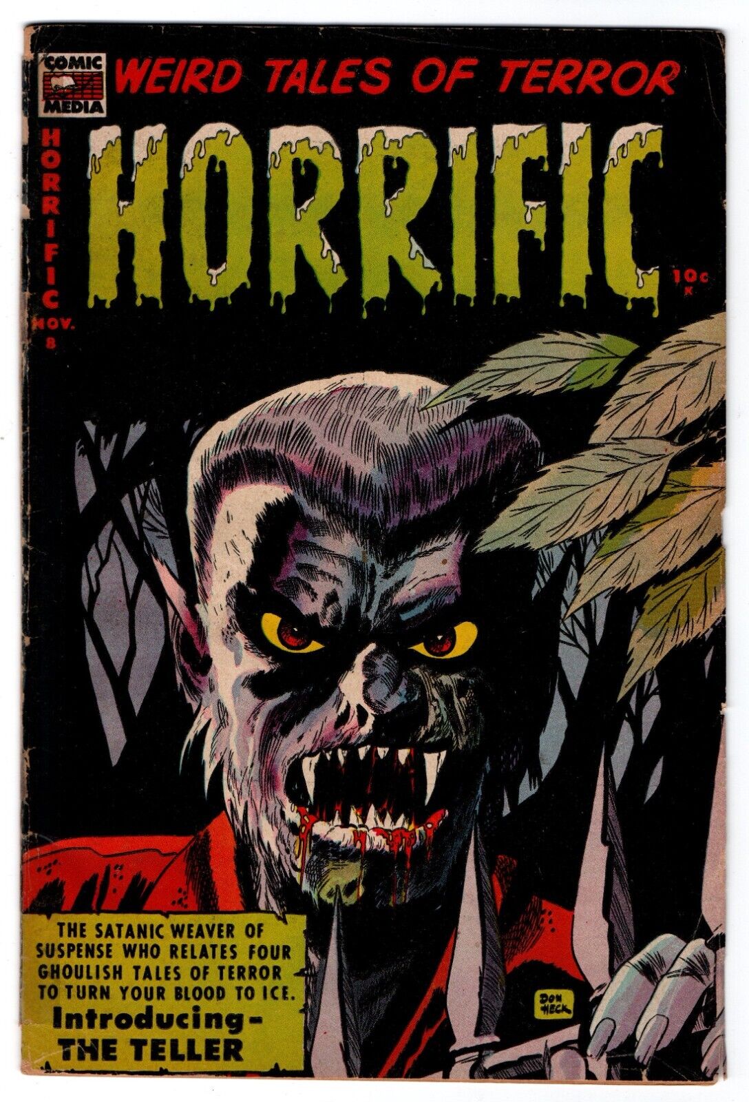 Horrific #8  FR 1.0  complete  looks much better  1953 Comic Media