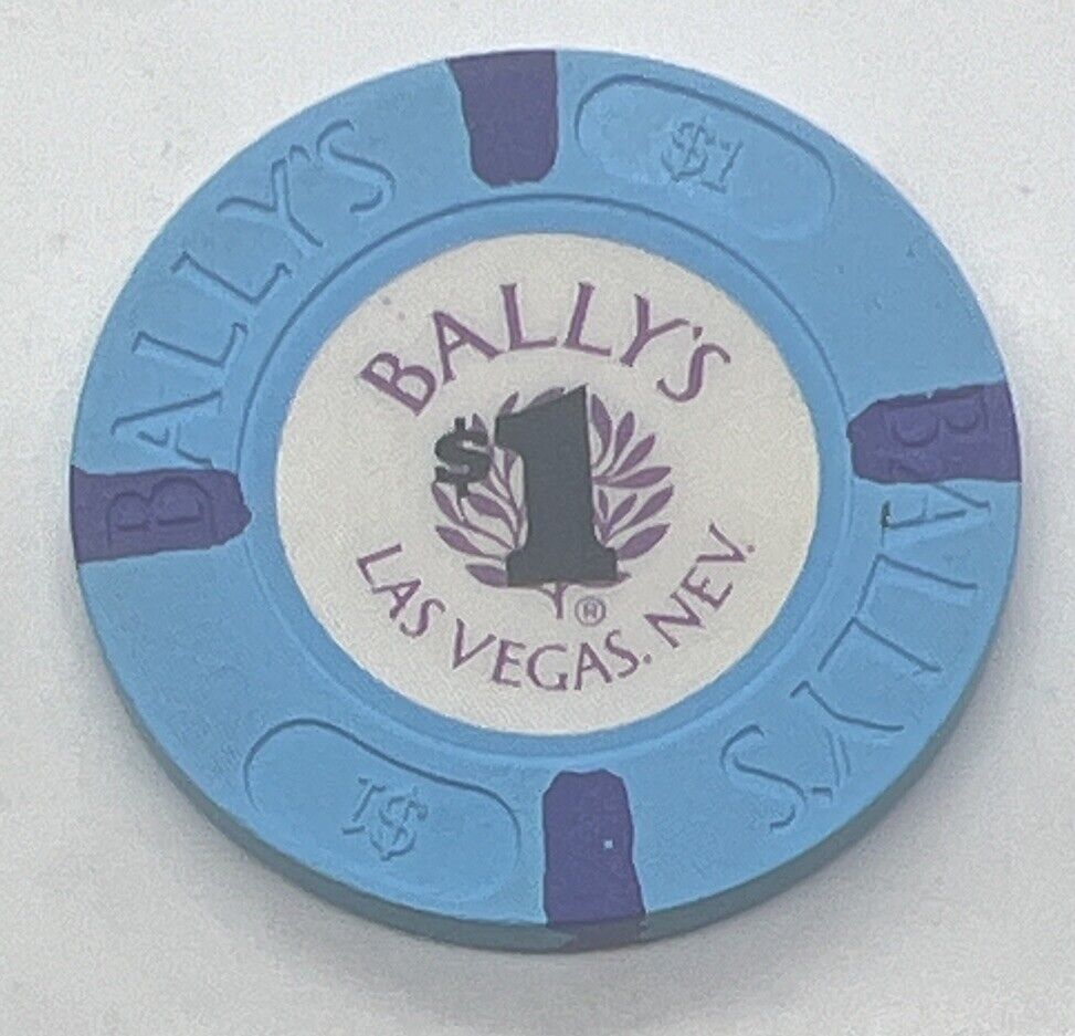 Bally’s Hotel Casino Las Vegas Nevada NV $1 Chip Blue House Mold 1997