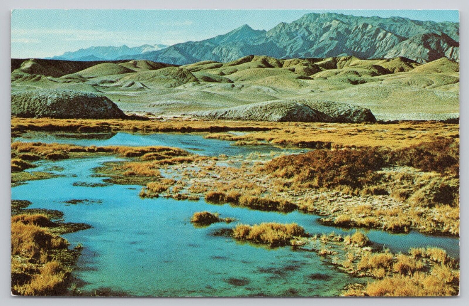 Death Valley California, Salt Creek Scenic View, Vintage Postcard