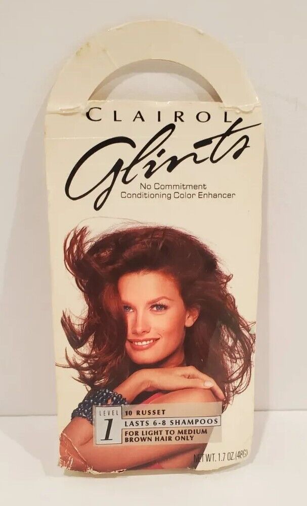 Vtg New 90s CLAIROL Glints Conditioning Hair Color Enhancer Russet Red 1.7oz