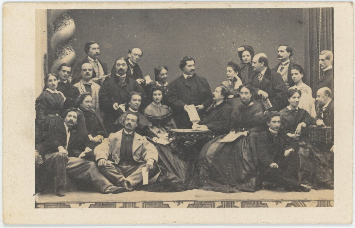 CDV circa 1865. Group, Italian Opera Singers by Vialardi in Turin. Italy.