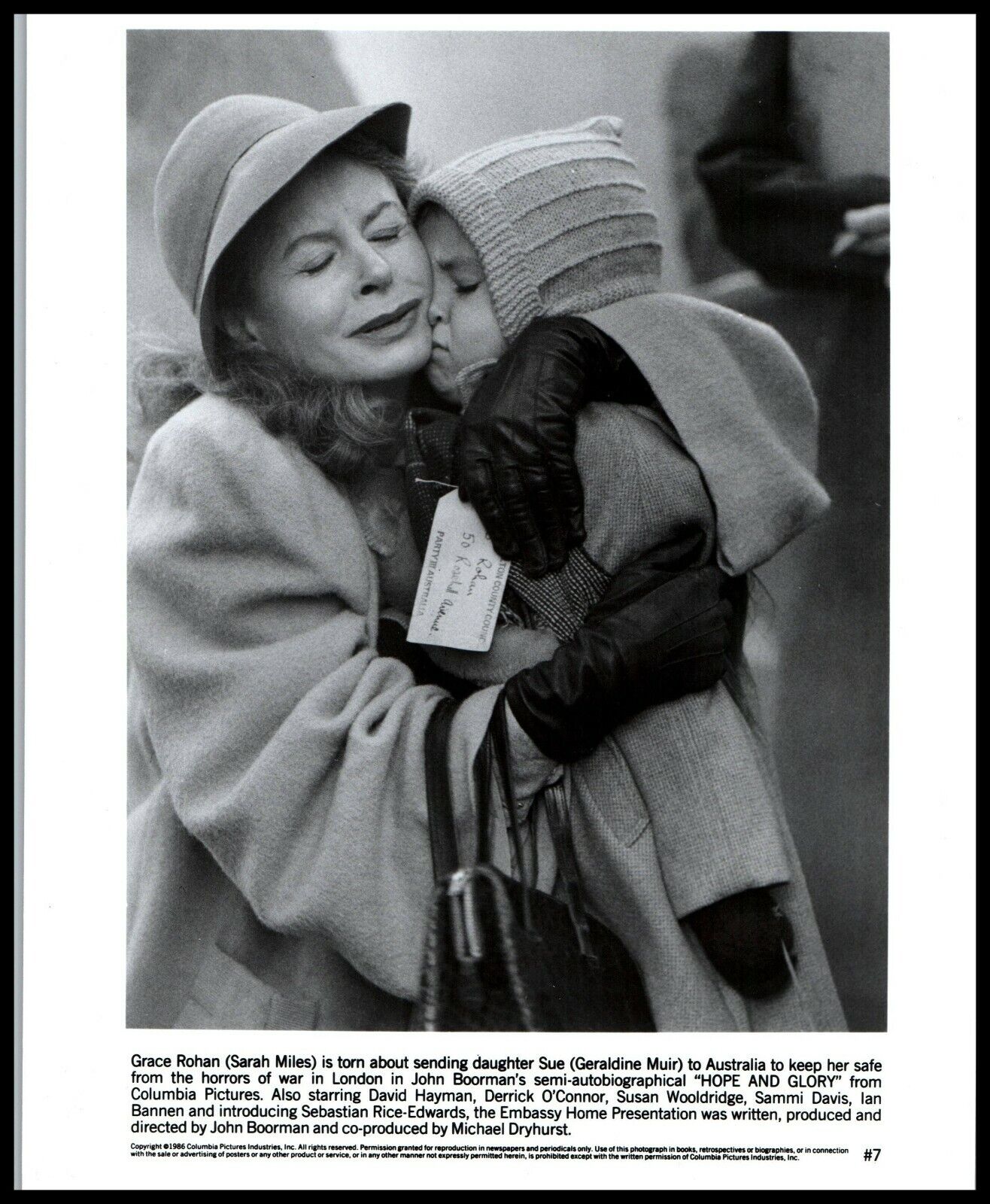 Sarah Miles + Geraldine Muir in Hope and Glory (1987) ORIG VINTAGE PHOTO M 52