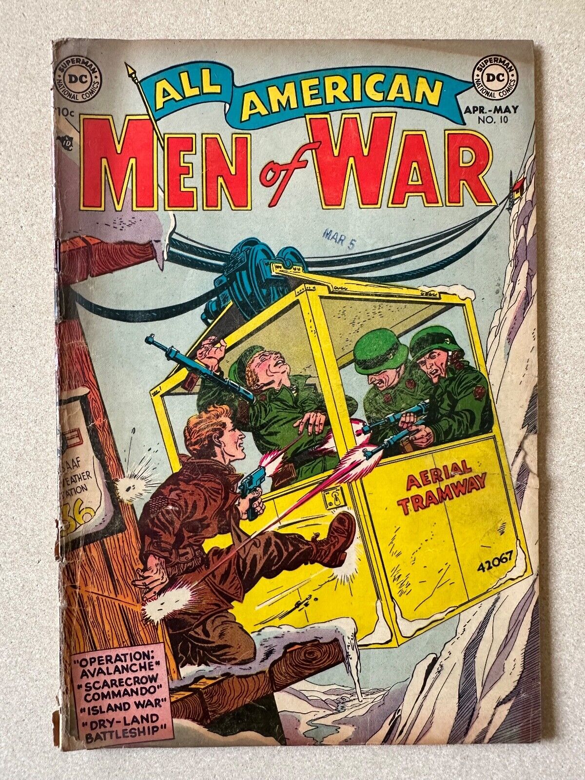 All American Men of War #10 1954 2.0 GD Pre-Code Action Adventure DC Comic