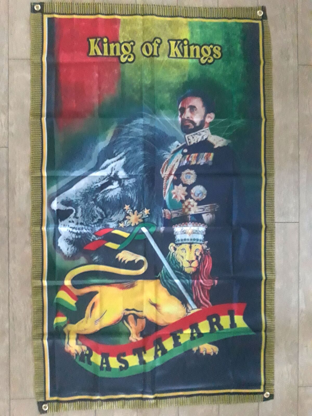 Large 3x5 Haile Selassie Banner - Rasta Flags - 3 Styles