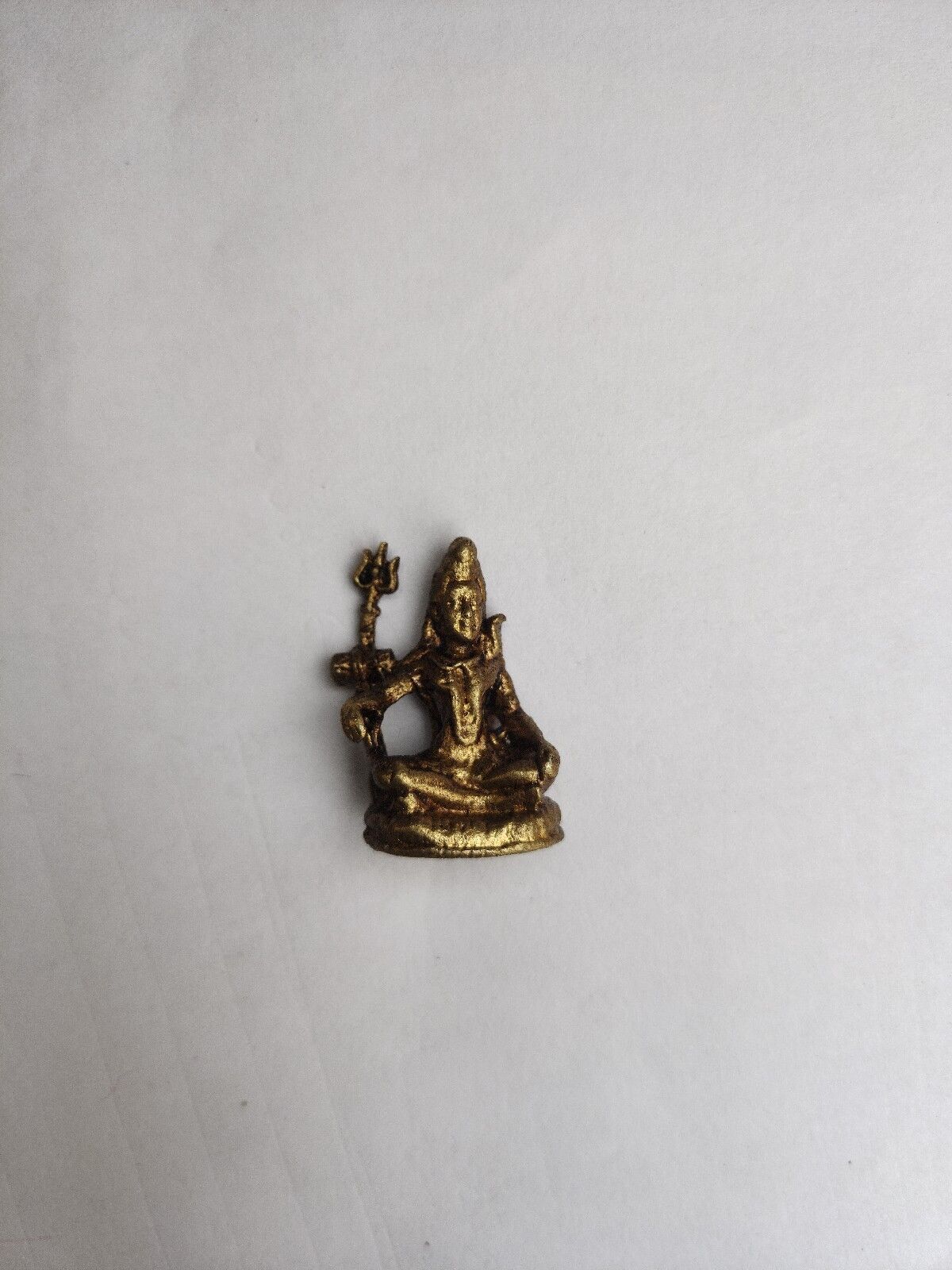Shiva Shakti Mahadev Shankar Mini Hindu God Brass Statue Idol Amulet Blessing