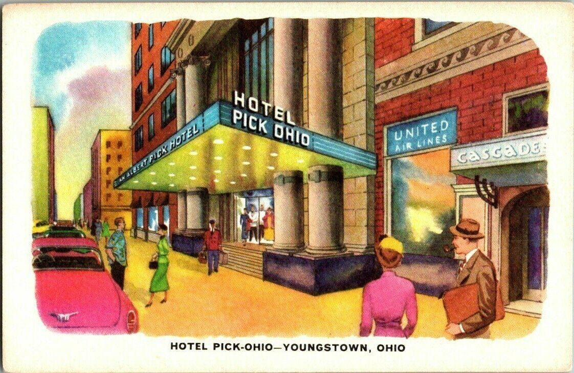 1940\'S. YOUNGSTOWN, OH. HOTEL PICK-OHIO. POSTCARD. SZ18