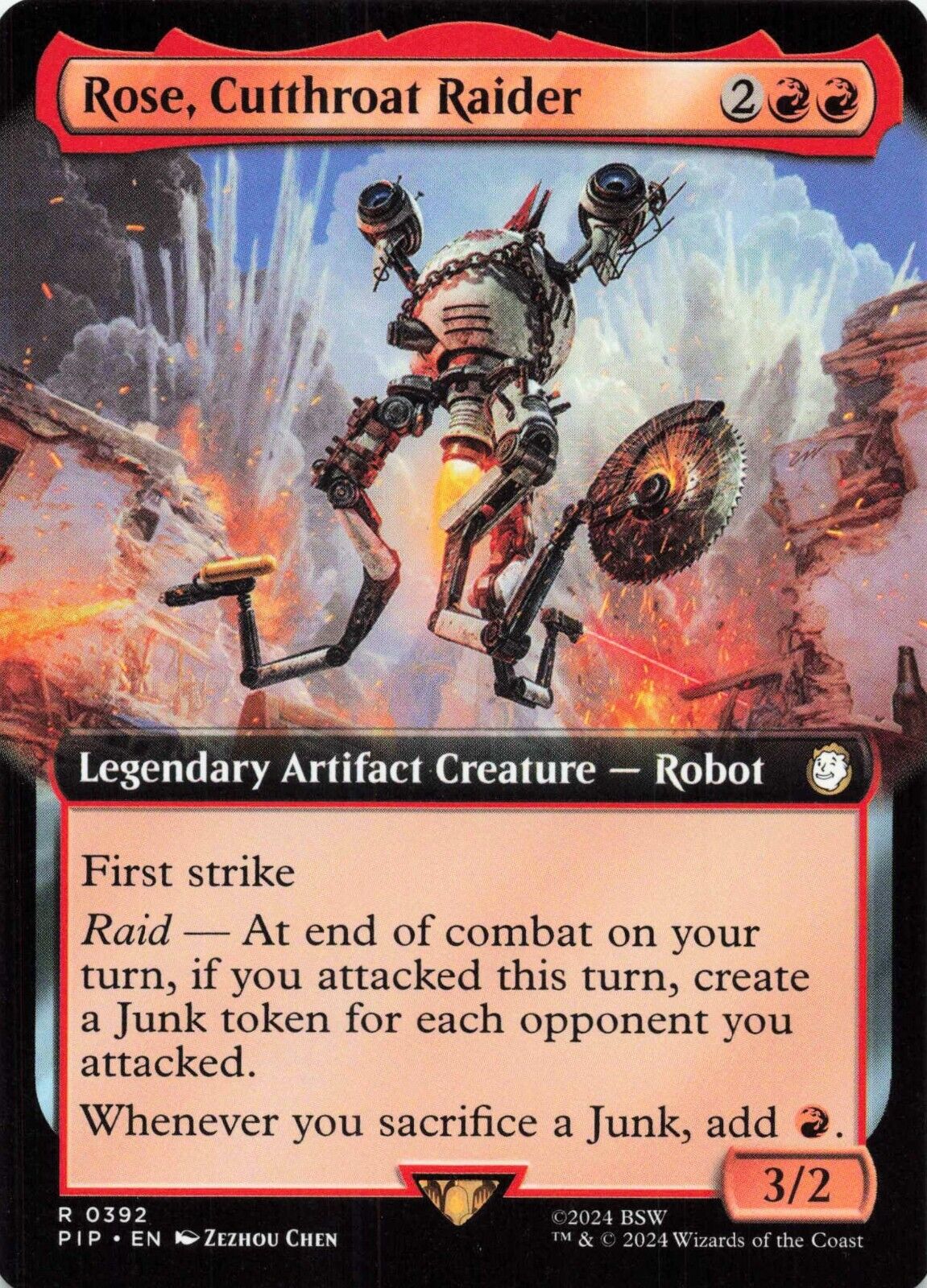 Magic The Gathering - Rose, Cutthroat Raider (Extended Art) NF PIP #392