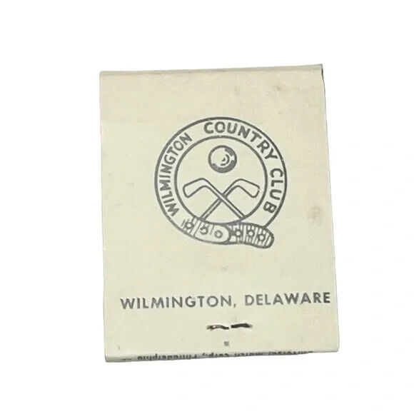 Wilmington Country Club Wilmington Delaware Vintage Matchbook