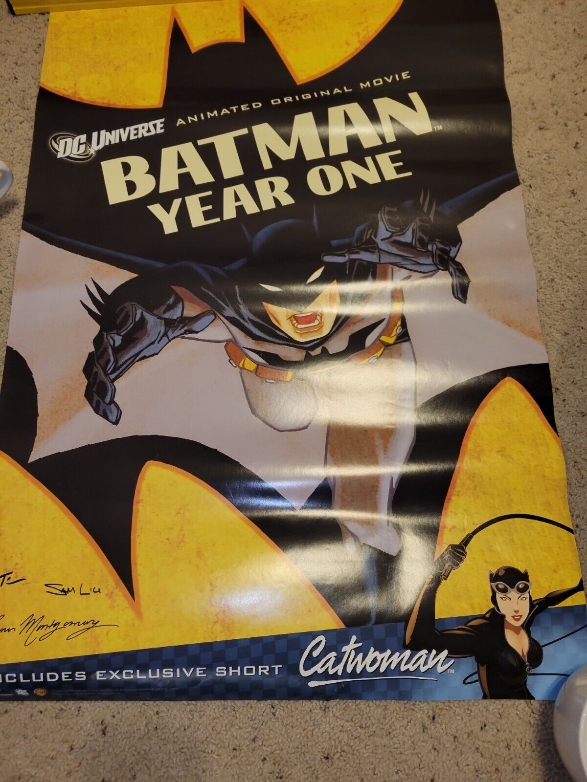 Authenic Batman Animated DC UNIVERSE  Year One Poster 36X24 Signed By Directors 