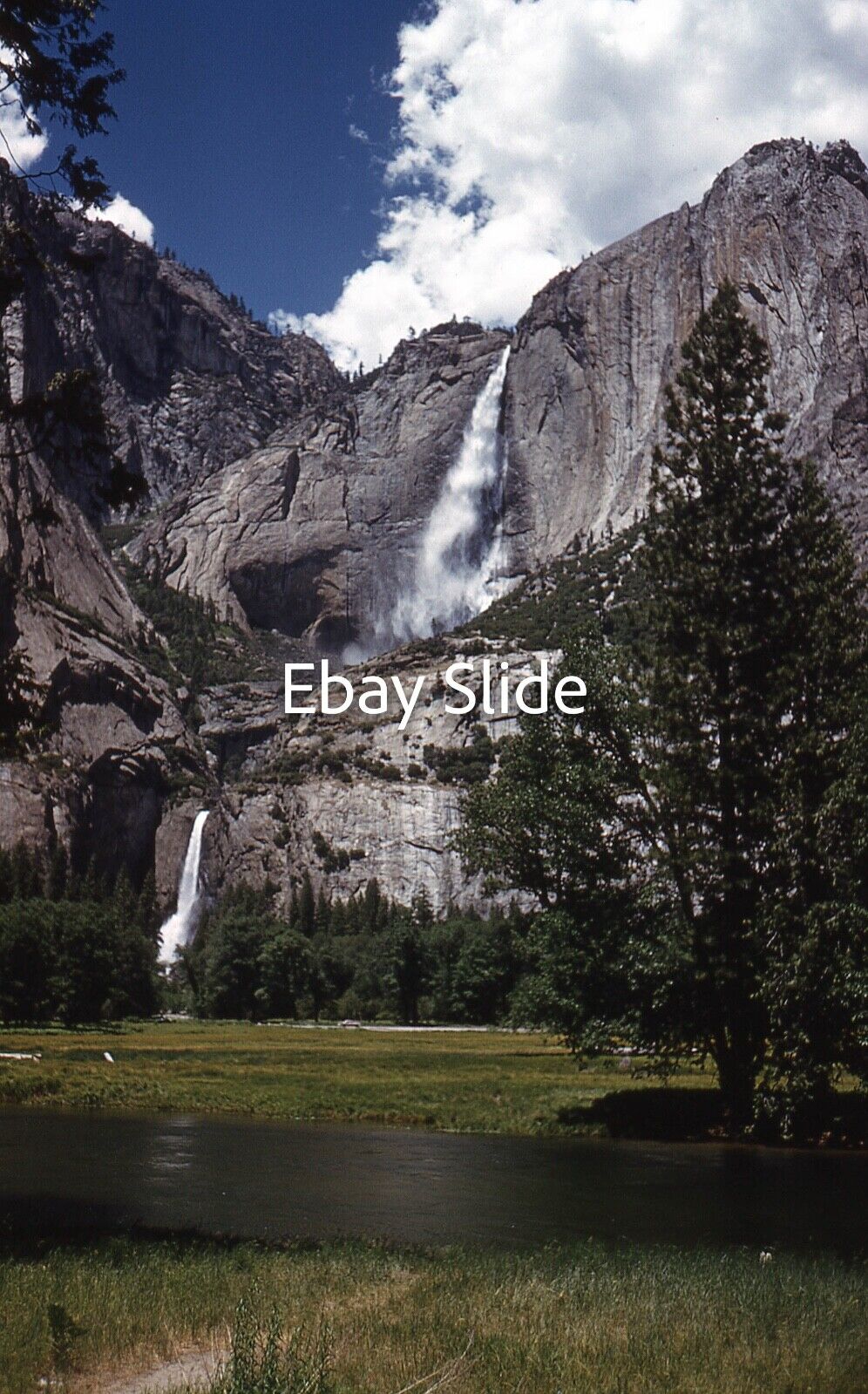 Vintage 1960 Original Kodachrome Slide Yosemite Waterfall