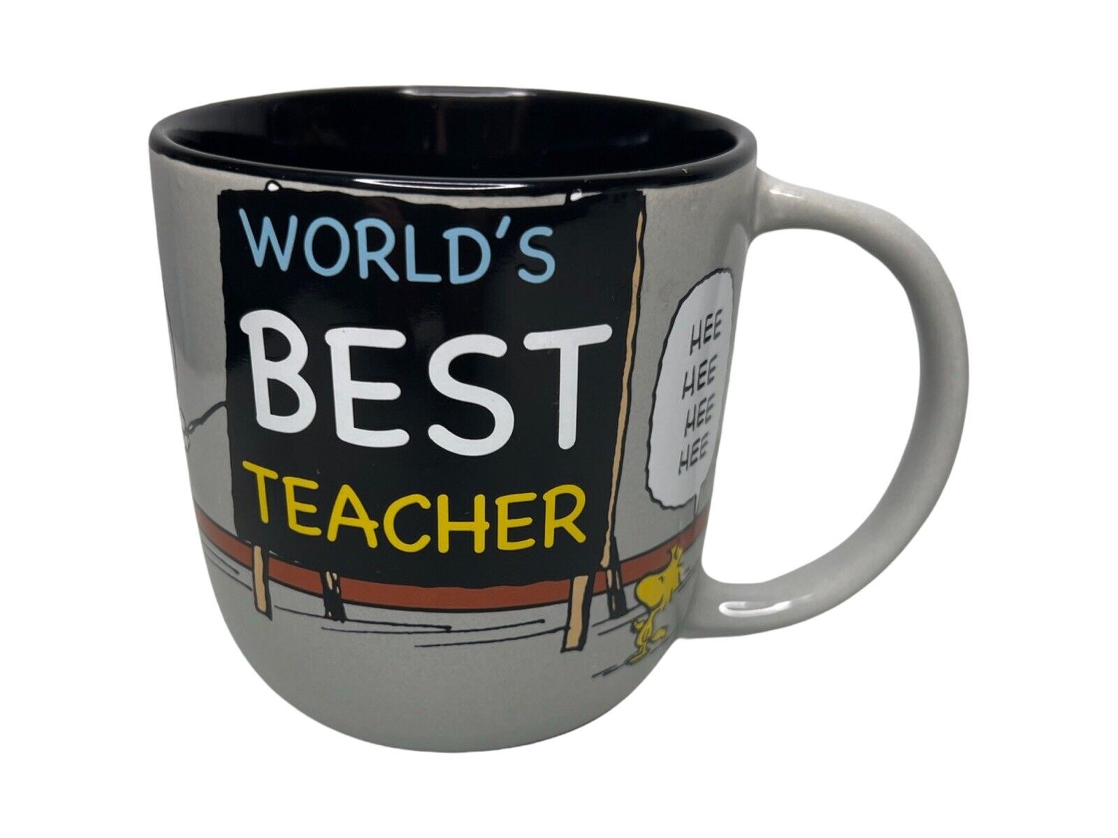 Peanuts Gang World\'s Best Teacher Coffee Mug 14 oz Snoopy Charlie Brown Cup