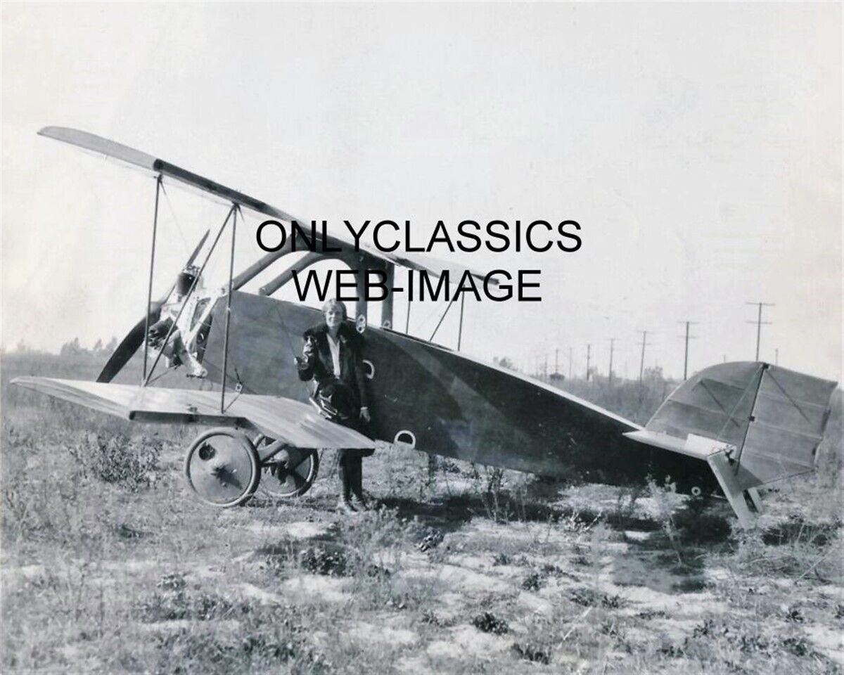 1922 AVIATRIX AMELIA EARHART'S 1ST AIRPLANE KINNER AIRSTER 8X10 PHOTO AVIATION