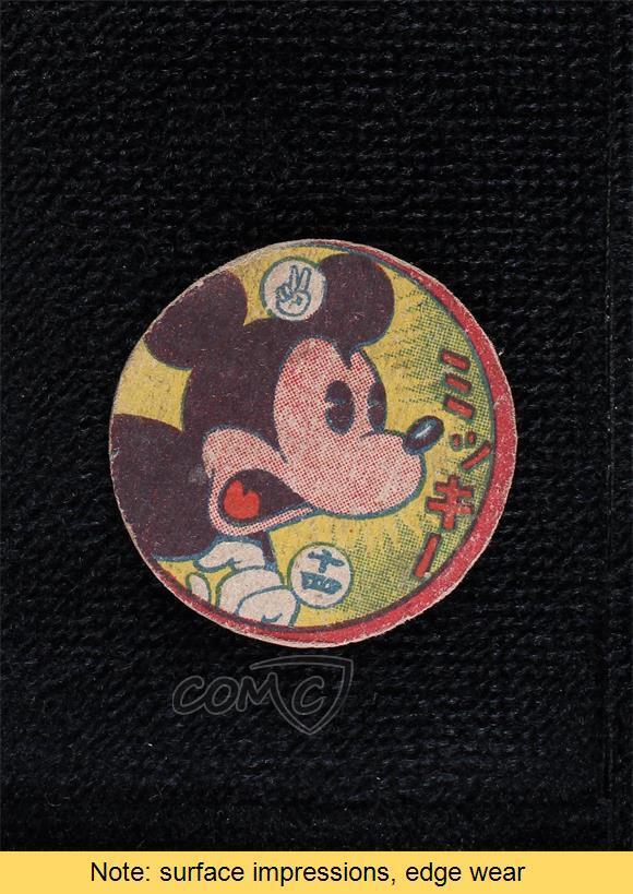 1930s-1980s Miscellaneous Non-Sports Round Menko Mickey Mouse READ 0pr1