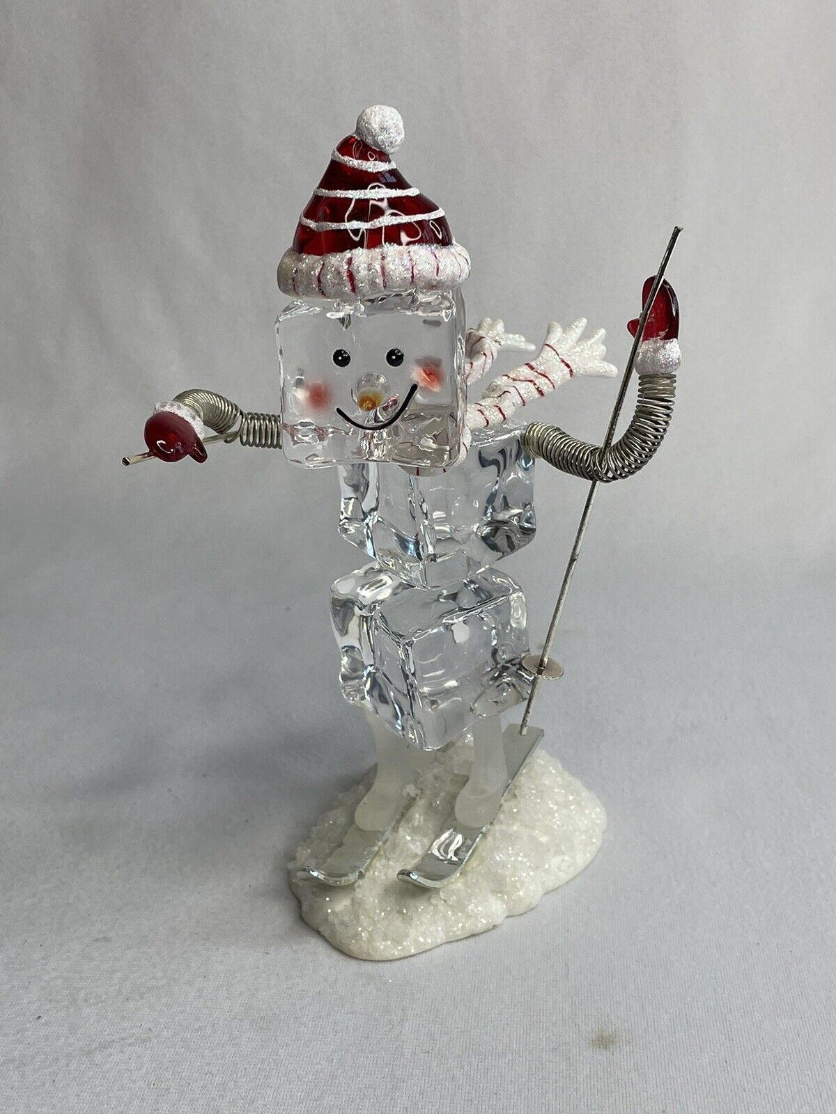 Department Dept 56 Ice Cube Snowman Skiing Figure Statue Christmas Holiday Decor