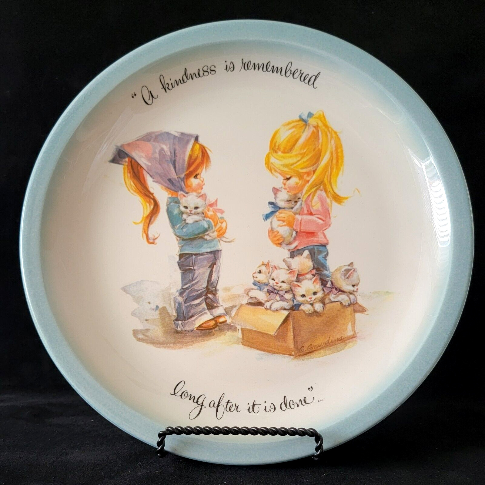 VTG Gigi Collectors Edition Plate A Kindness Is Remembered Long After USA 1972
