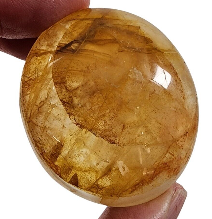 Golden Healer Quartz Crystal Polished Pebble Madagascar 58.2 grams.