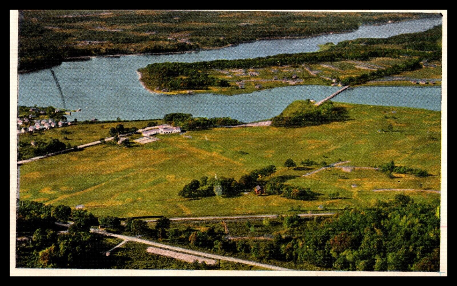 Postcard Spring Lake Michigan MI Aerial View Spring Lake Country Club E.C. KROPP