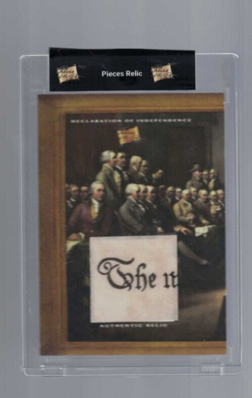 2022 The Bar Pieces Past Panel Jumbo Relic Declaration of Independence