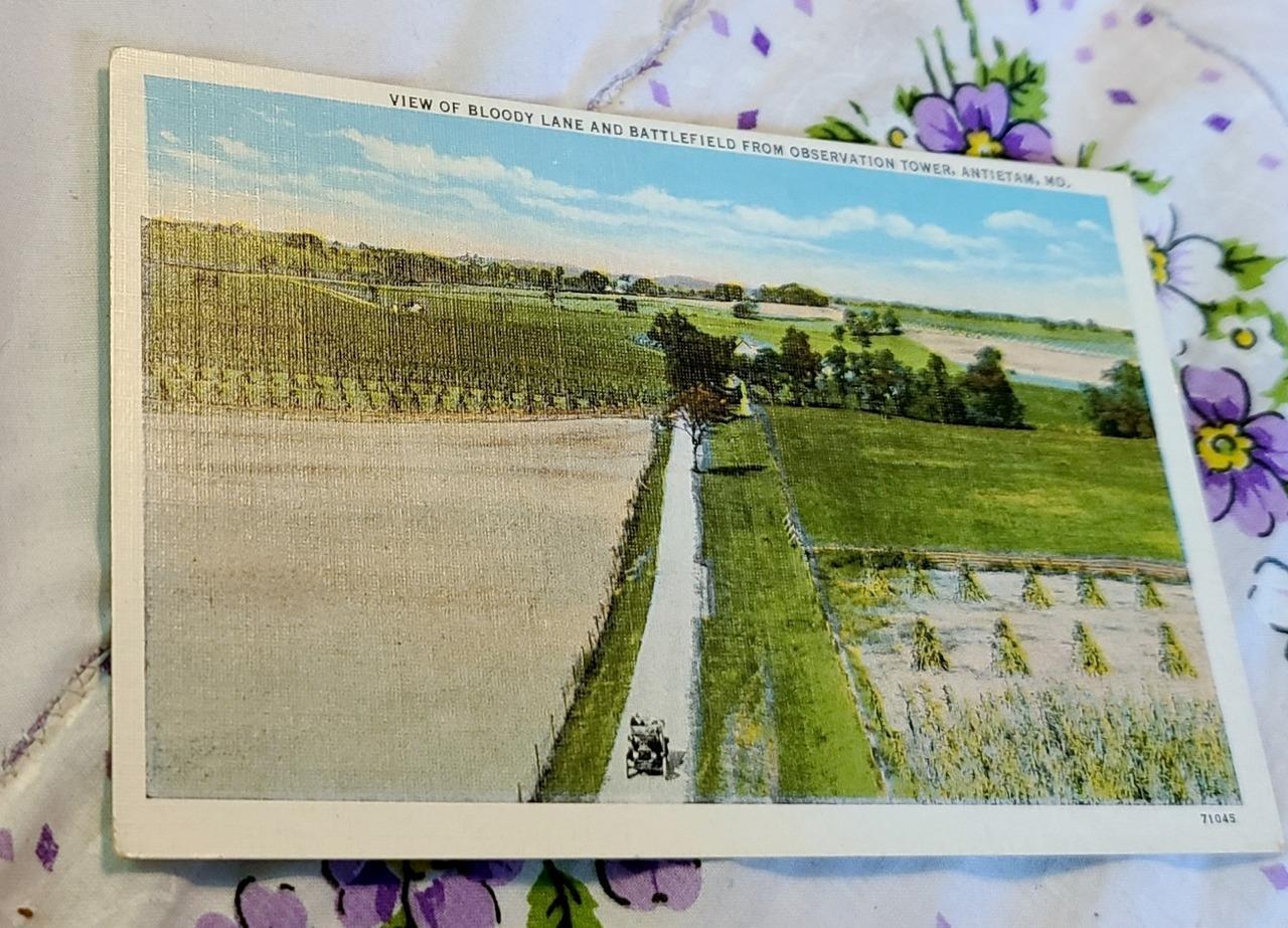 Vintage Antietam Battlefield Maryland Unmailed Linen Postcard