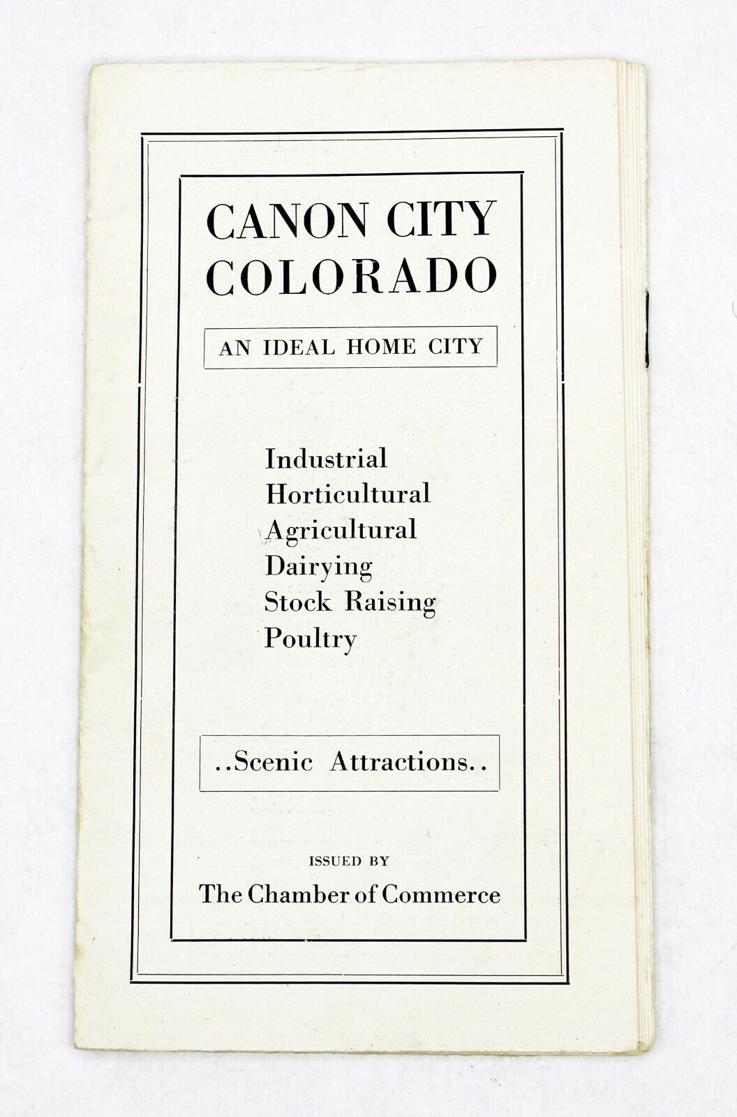 Early Royal Gorge Canon City Colorado Brochure Before Bridge 1922 Skyline Drive+