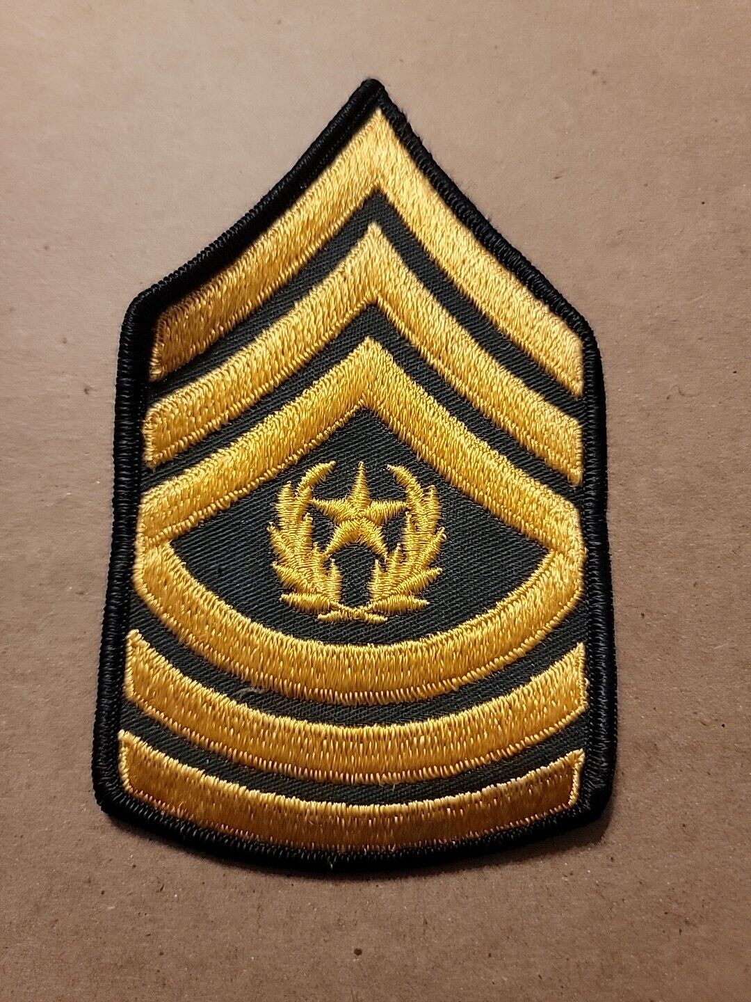 US Army Command Sergeant Major CSM Large Rank Insignia Patch Dress Greens