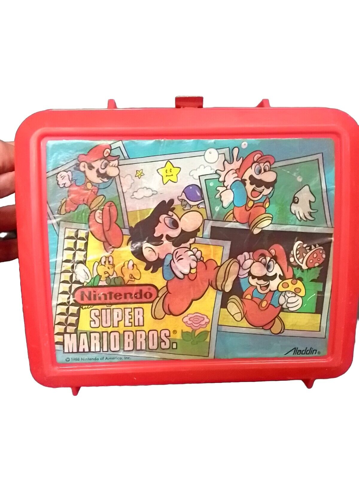 SALVAGE Restored Vintage 1988 Super Nintendo Super Mario Bros Aladdin Lunch Box