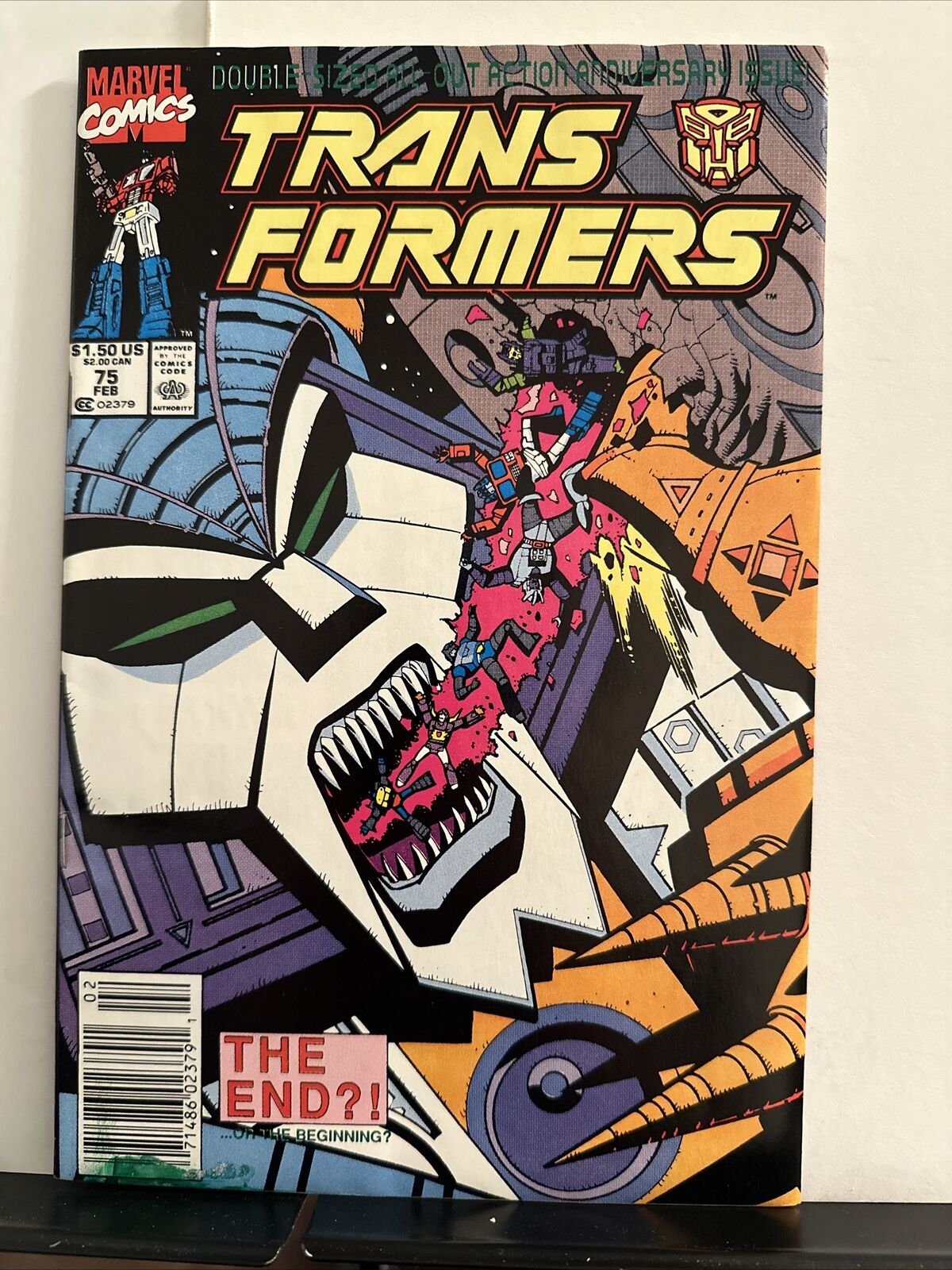 Transformers #75 (1991) Newsstand, Late in the series issue, Lower Distribution