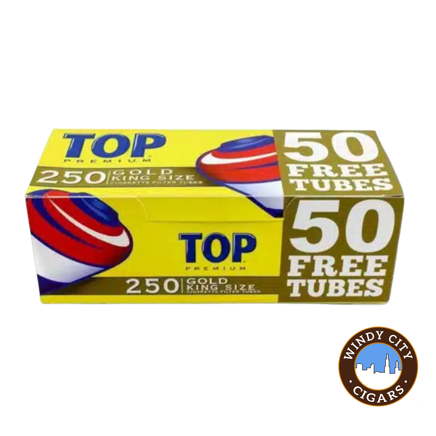 Top Gold King Cigarette 250ct Tubes- 4 Boxes