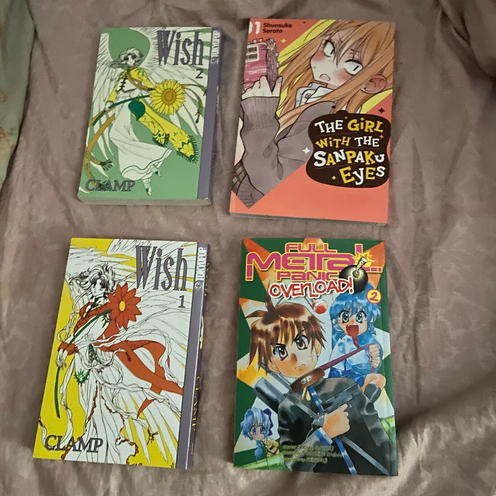 Manga Lot Featuring Wish Full Metal Panic and The Girl with The Sanpaku Eyes 