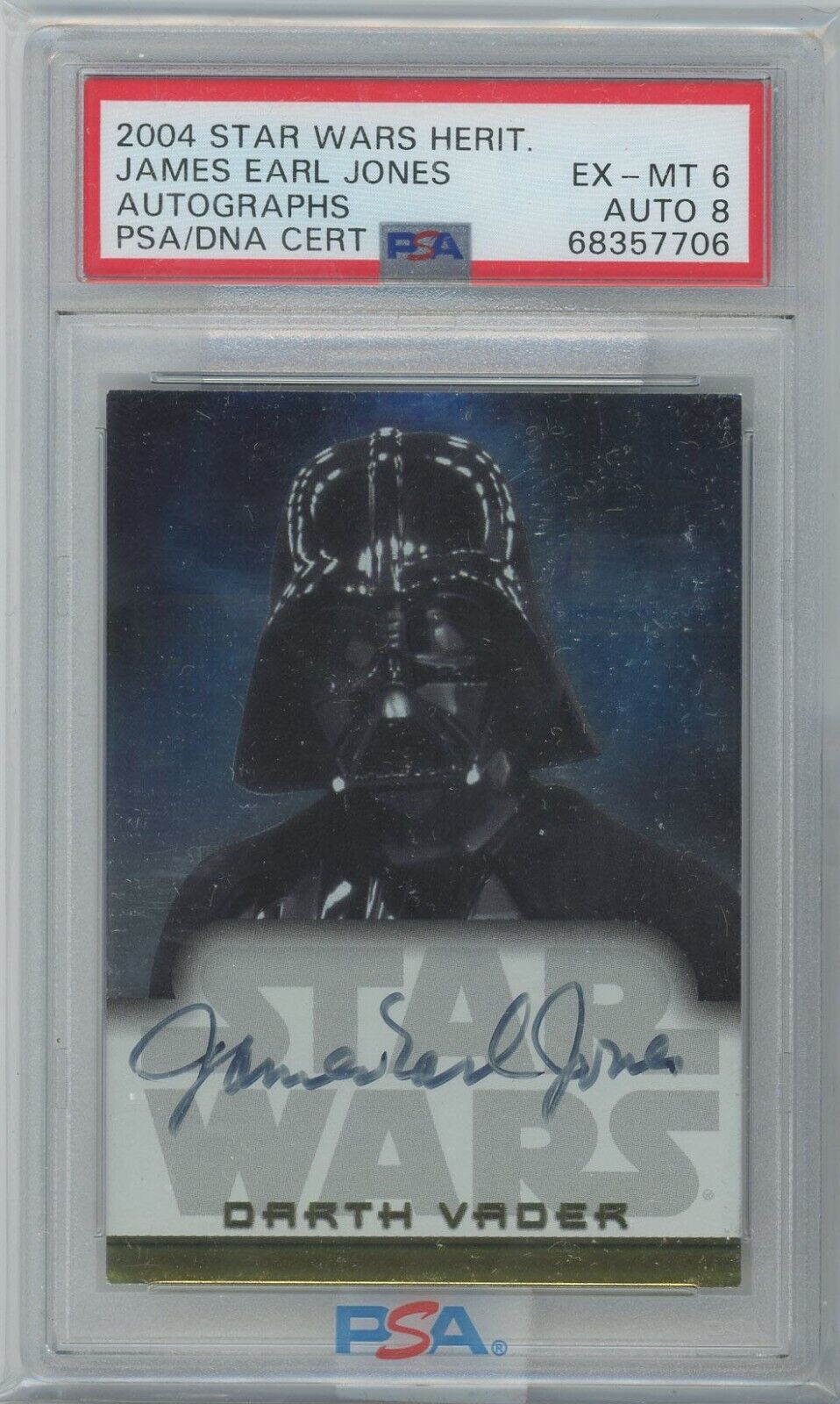 James Earl Jones 2004 Topps Star Wars Heritage On Card Auto Autograph PSA